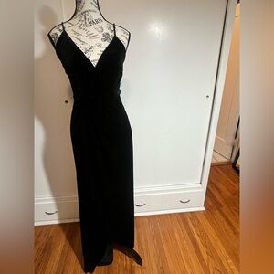 Long Black velvet Dress